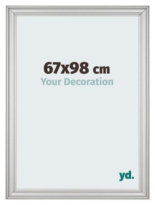 Marco de Fotos 67x98cm Plateado Mate MDF Lazio Delantera Tamano | Yourdecoration.es