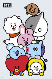 Grupo Erik GPE5357 Bt21 Characters Póster 61X91,5cm | Yourdecoration.es