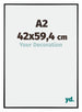 Austin Aluminio Marco de Fotos 42x59 4cm Negro muy brillante Parte delantera Tamano | Yourdecoration.es