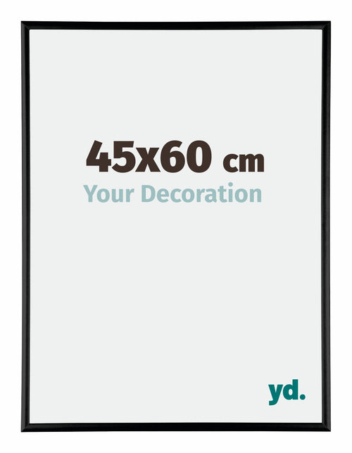 Austin Aluminio Marco de Fotos 45x60cm Negro muy brillante Parte delantera Tamano | Yourdecoration.es
