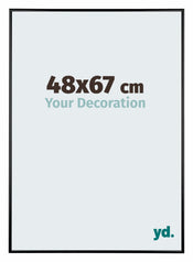 Austin Aluminio Marco de Fotos 48x67cm Negro Brillante Delantera Tamano | Yourdecoration.es