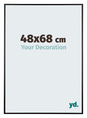 Austin Aluminio Marco de Fotos 48x68cm Negro Brillante Delantera Tamano | Yourdecoration.es