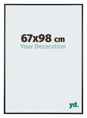 Austin Aluminio Marco de Fotos 67x98cm Negro Brillante Delantera Tamano | Yourdecoration.es