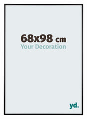 Austin Aluminio Marco de Fotos 68x98cm Negro Brillante Delantera Tamano | Yourdecoration.es
