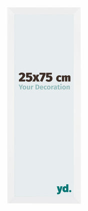 Catania MDF Marco de Fotos 25x75cm Blanco Delantera Tamano | Yourdecoration.es