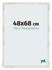 Catania MDF Marco de Fotos 48x68cm White Wash Delantera Tamano | Yourdecoration.es