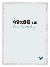 Catania MDF Marco de Fotos 49x68cm Blanco Lavado Delantera Tamano | Yourdecoration.es