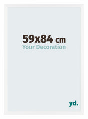 Catania MDF Marco de Fotos 59x84cm Blanco Delantera Tamano | Yourdecoration.es