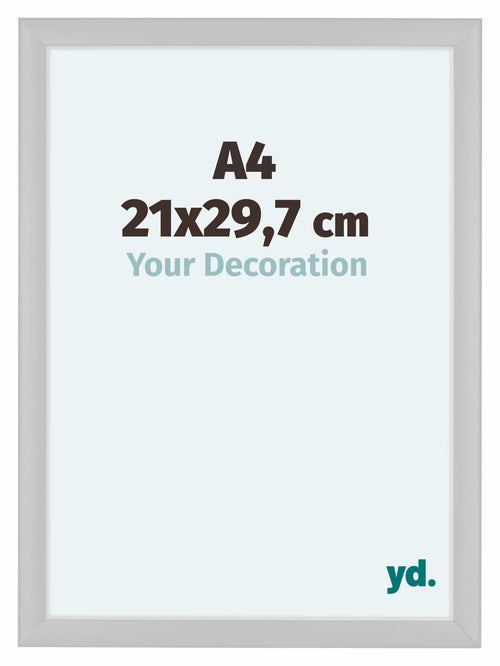 Como MDF Marco De Fotos 21x29 7cm A4 Blanco Muy Brillante Parte Delantera Tamano | Yourdecoration.es