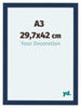 Como MDF Marco De Fotos 29 7x42cm A3 Azul Oscuro Barrido Parte Delantera Tamano | Yourdecoration.es
