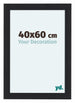 Como MDF Marco De Fotos 40x60cm Negro Grano De  Madera Parte Delantera Tamano | Yourdecoration.es