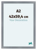 Como MDF Marco De Fotos 42x59 4cm A2 Aluminio Cepillado Parte Delantera Tamano | Yourdecoration.es