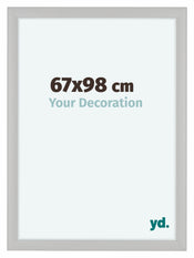 Como MDF Marco de Fotos 67x98cm Blanco Grano de Madera Delantera Tamano | Yourdecoration.es