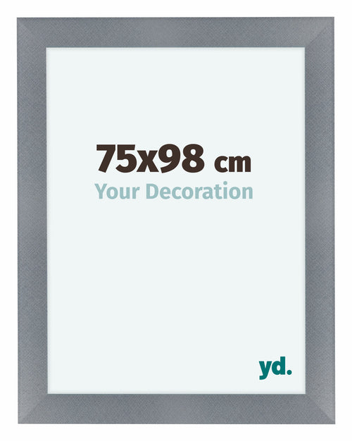 Como MDF Marco de Fotos 75x98cm Aluminio Cepillado Delantera Tamano | Yourdecoration.es