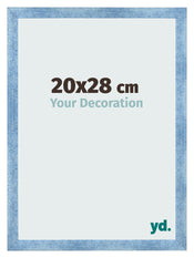 Marco de Fotos 20x28cm Claro Azul Barrido MDF Pisa Delantera Tamano | Yourdecoration.es