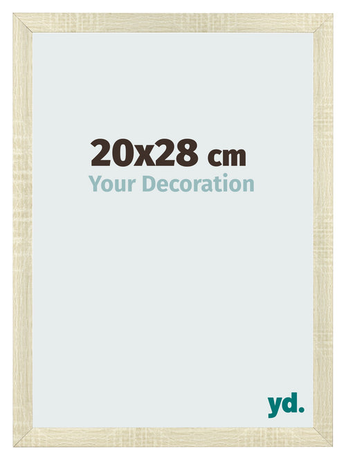 Marco de Fotos 20x28cm Roble Sonoma MDF Pisa Delantera Tamano | Yourdecoration.es