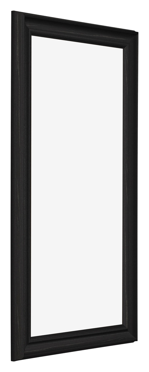 Marco de Fotos 20x40cm Negro Grano De Madera MDF Lazio Delantera Oblicuo | Yourdecoration.es