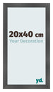 Marco de Fotos 20x40cm Negro Plateado Pulido MDF Pisa Delantera Tamano | Yourdecoration.es