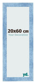 Marco de Fotos 20x60cm Claro Azul Barrido MDF Pisa Delantera Tamano | Yourdecoration.es
