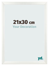 Marco de Fotos 21x30cm Blanco Vintage MDF Pisa Delantera Tamano | Yourdecoration.es