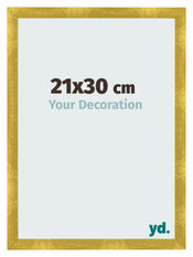 Marco de Fotos 21x30cm Dorado Vintage MDF Pisa Delantera Tamano | Yourdecoration.es