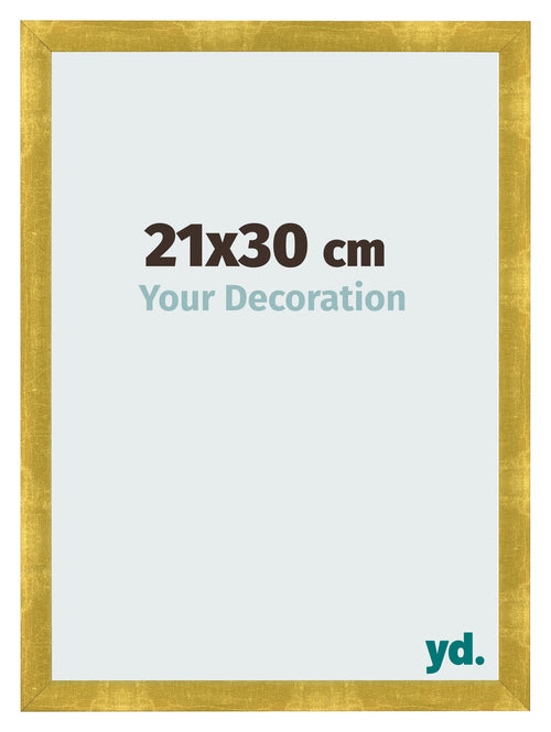 Marco de Fotos 21x30cm Dorado Vintage MDF Pisa Delantera Tamano | Yourdecoration.es