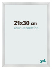 Marco de Fotos 21x30cm Plateado Negro Barrido MDF Pisa Delantera Tamano | Yourdecoration.es