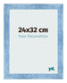 Marco de Fotos 24x32cm Claro Azul Barrido MDF Pisa Delantera Tamano | Yourdecoration.es