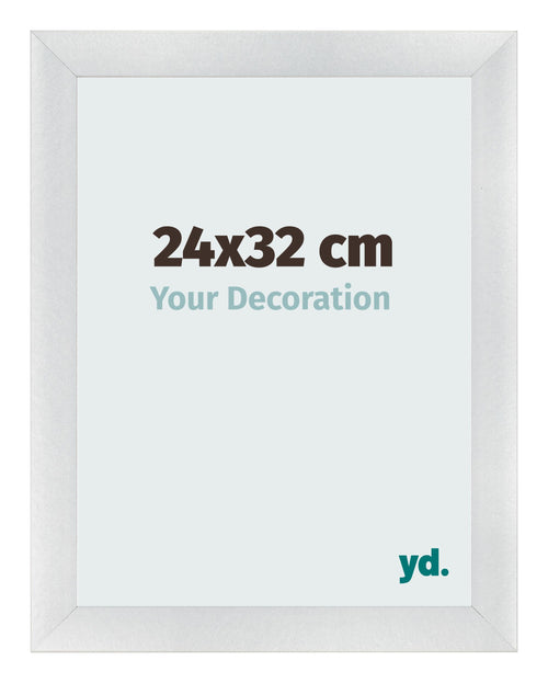 Marco de Fotos 24x32cm Plateado Negro Barrido MDF Pisa Delantera Tamano | Yourdecoration.es