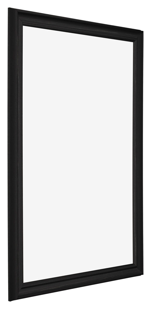 Marco de Fotos 25x35cm Negro Grano De Madera MDF Lazio Delantera Oblicuo | Yourdecoration.es