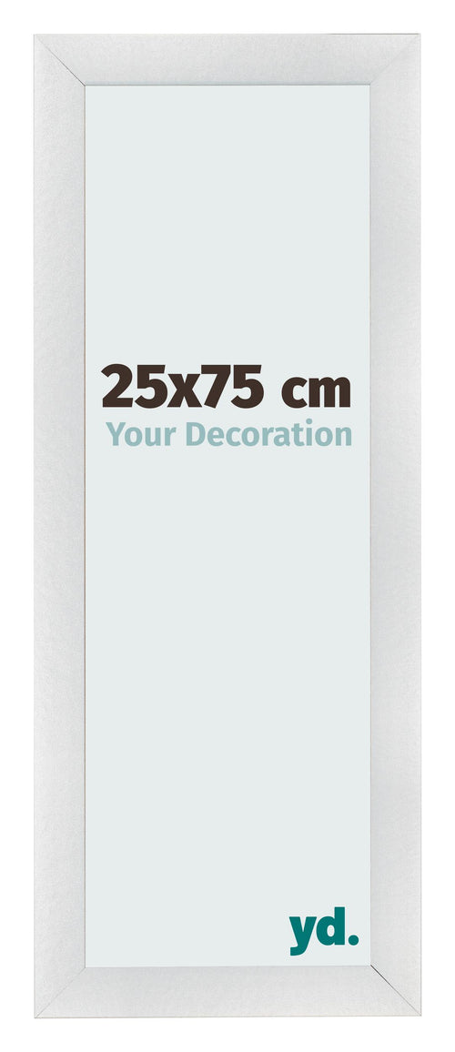 Marco de Fotos 25x75cm Plateado Negro Barrido MDF Pisa Delantera Tamano | Yourdecoration.es