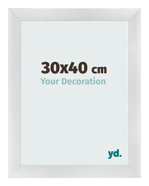 Marco de Fotos 30x40cm Plateado Negro Barrido MDF Pisa Delantera Tamano | Yourdecoration.es