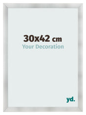 Marco de Fotos 30x42cm Aluminio Cepillado MDF Pisa Delantera Tamano | Yourdecoration.es