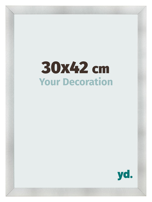 Marco de Fotos 30x42cm Aluminio Cepillado MDF Pisa Delantera Tamano | Yourdecoration.es