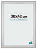 Marco de Fotos 30x42cm Plateado Mate MDF Lazio Delantera Tamano | Yourdecoration.es