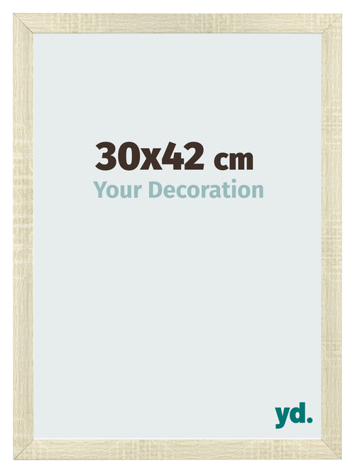 Marco de Fotos 30x42cm Roble Sonoma MDF Pisa Delantera Tamano | Yourdecoration.es
