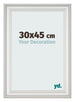 Marco de Fotos 30x45cm Blanco Barrido MDF Lazio Delantera Tamano | Yourdecoration.es