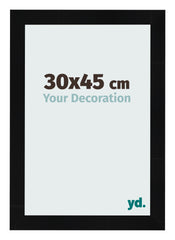 Marco de Fotos 30x45cm Negro Plateado Pulido MDF Pisa Delantera Tamano | Yourdecoration.es