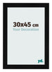 Marco de Fotos 30x45cm Negro Plateado Pulido MDF Pisa Delantera Tamano | Yourdecoration.es