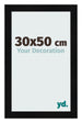 Marco de Fotos 30x50cm Negro Plateado Pulido MDF Pisa Delantera Tamano | Yourdecoration.es