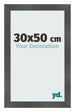 Marco de Fotos 30x50cm Negro Plateado Pulido MDF Pisa Delantera Tamano | Yourdecoration.es