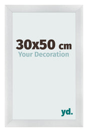 Marco de Fotos 30x50cm Plateado Negro Barrido MDF Pisa Delantera Tamano | Yourdecoration.es