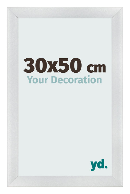 Marco de Fotos 30x50cm Plateado Negro Barrido MDF Pisa Delantera Tamano | Yourdecoration.es