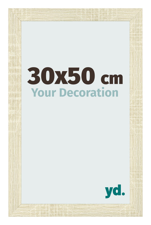 Marco de Fotos 30x50cm Roble Sonoma MDF Pisa Delantera Tamano | Yourdecoration.es