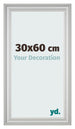 Marco de Fotos 30x60cm Plateado Mate MDF Lazio Delantera Tamano | Yourdecoration.es