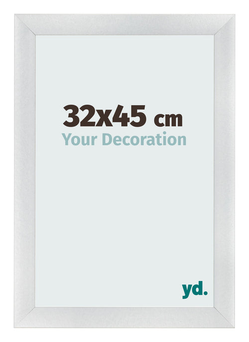 Marco de Fotos 32x45cm Plateado Negro Barrido MDF Pisa Delantera Tamano | Yourdecoration.es