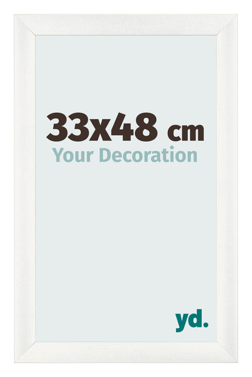 Marco de Fotos 33x48cm Blanco Vintage MDF Pisa Delantera Tamano | Yourdecoration.es