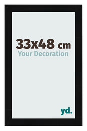 Marco de Fotos 33x48cm Negro Plateado Pulido MDF Pisa Delantera Tamano | Yourdecoration.es