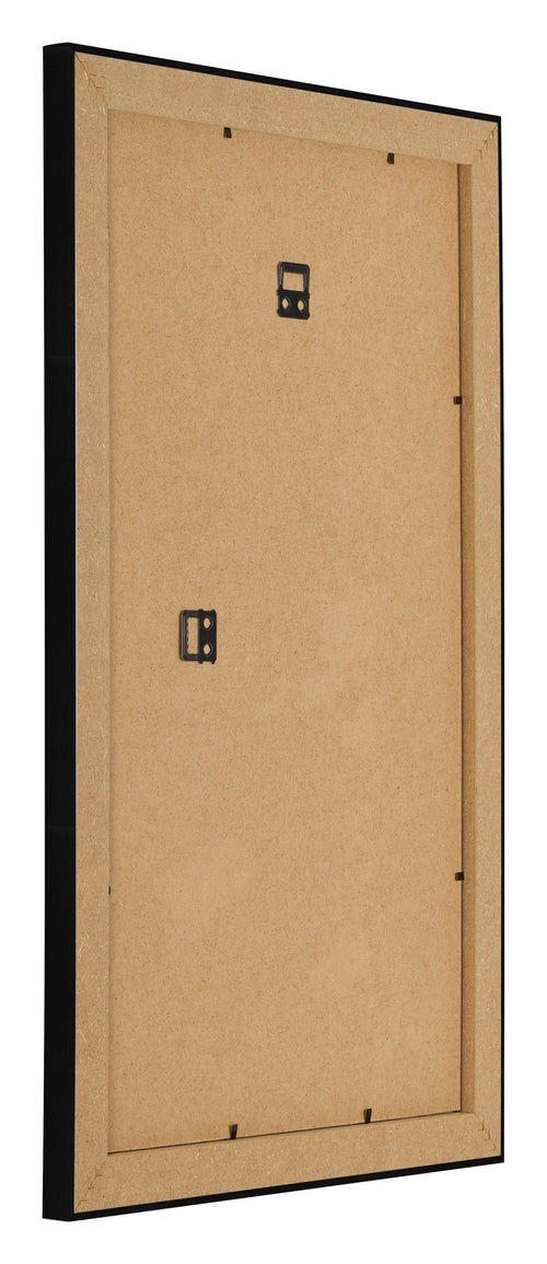 Marco de Fotos 33x48cm Negro Plateado Pulido MDF Pisa Trasera Oblicuo | Yourdecoration.es