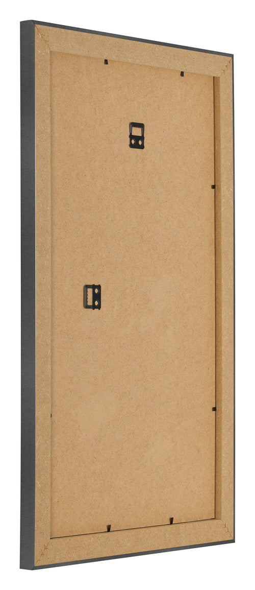 Marco de Fotos 33x48cm Negro Plateado Pulido MDF Pisa Trasera Oblicuo | Yourdecoration.es